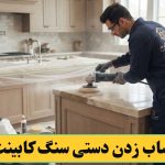 ساب زنی کردن دستی سنگ کابینت